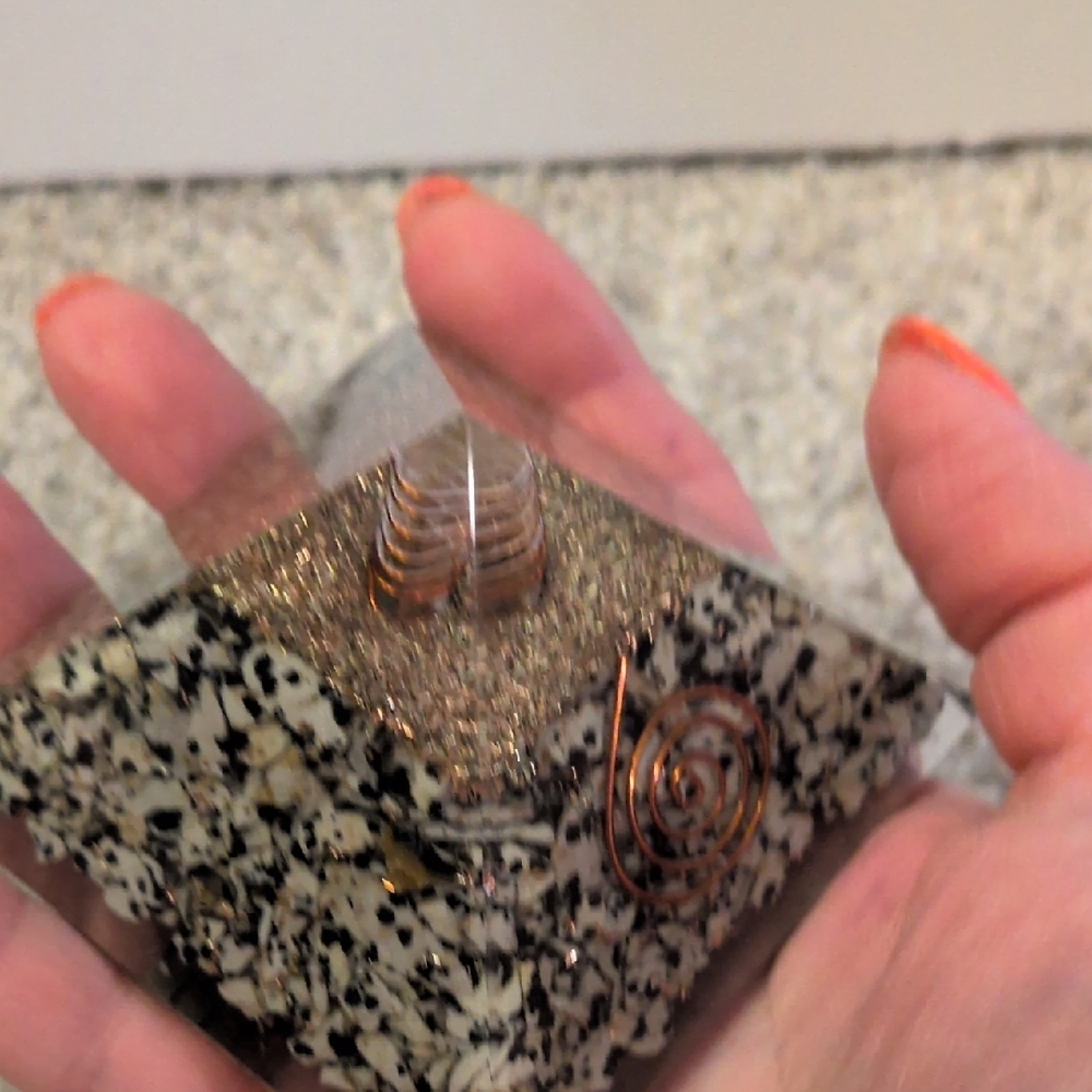 Source Unknown Black and Gold Speckled Pyramid - Picture 8 of 8